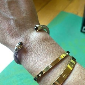 David Yurman 5mm cable citrine bracelet. Small